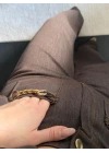 KAHVE CEP DETAYLI JEAN CEKET PANTOLON TAKIM