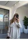 KAHVE ÇİZGİLİ SATEN TAKIM