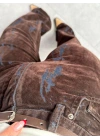KAHVE DENİM WİDE LEG KADİFE PANTOLON