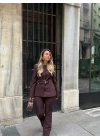 KAHVE MODERN KEMERLİ TAKIM