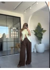 KAHVE PARİS TEK PİLİ PANTOLON