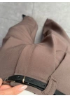 KAHVE PİLELİ İÇTEN PERVAZLI PANTOLON