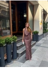 KAHVE PUANTİYELİ DEGAJE YAKA SATEN ETEK TAKIM