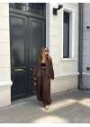 KAHVE ŞALVAR MODEL SATEN PANTOLON