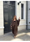 KAHVE ŞALVAR MODEL SATEN PANTOLON