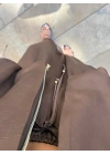 KAHVE ŞALVAR MODEL SATEN PANTOLON