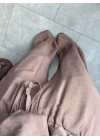 KAHVE SIFIR KOL CROP PANTOLON TAKIM