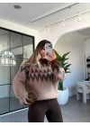 KAHVE DİLVİN YUVARLAK YAKA TRİKO KAZAK