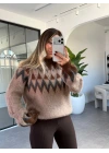 KAHVE DİLVİN YUVARLAK YAKA TRİKO KAZAK