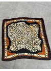 KAHVE ZİNCİRLİ LEOPAR DESEN ŞAL