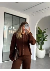 KAHVERENGİ FİTİLLİ TRİKO TAKIM