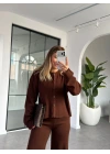 KAHVERENGİ FİTİLLİ TRİKO TAKIM