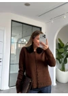 KAHVERENGİ YAKASI KÜRKLÜ HIRKA