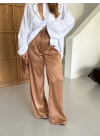 KARAMEL SATEN PANTALON
