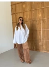 KARAMEL SATEN PANTALON