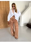 KARAMEL SATEN PANTALON