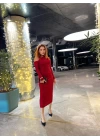 Kırmızı Simli Elbise
