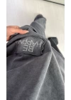 Koyu Gri Oversize İşleme Detay Spor Takım