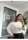 KREM OYSH MARKA YARASA KOL BLUZ