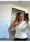 KREM TEK KOL TRİKO
