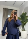 LACİVERT BAĞLAMA DETAYLI ETEK TAKIM
