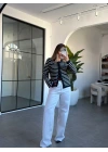 LACİVERT BEYAZ ÇİZGİLİ TRİKO HIRKA