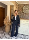 LACİVERT CROP POLİVİSKON TRENÇKOT