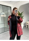 LACİVERT JAKAR DESEN CEKET