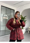 LACİVERT JAKAR DESEN CEKET