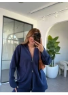 LACİVERT KAPÜŞONLU HIRKA TRİKO TAKIM