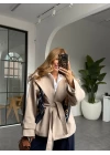 LACİVERT KEMER DESEN ŞAL