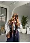 LACİVERT KEMER DESEN ŞAL