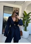 LACİVERT KİMONO TAKIM