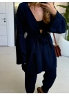LACİVERT KİMONO TAKIM