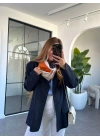 LACİVERT ÇİFT CEPLİ KRUVAZE YAKA CEKET