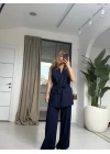 LACİVERT PREMİUM KALİTE PR YELEKLİ TAKIM
