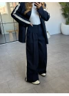 LACİVERT ŞERİT DETAYLI PANTOLON TAKIM
