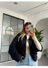 LACİVERT TORBA CEPLİ BOMBER CEKET