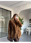LEOPAR DESEN PREMİUM KÜRK MONT