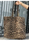 Leopar Desen Tote Çanta