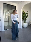 MAVİ BAGGY YANLARI KEMER AKSESUARLI JEAN