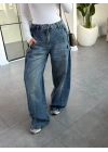 MAVİ BAGGY YANLARI KEMER AKSESUARLI JEAN