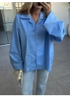 MAVİ OVERSİZE GÖMLEK