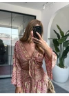 MOR ETNİK DESEN TAKIM