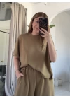 Olive Kısa Kol Modal Relax Takım