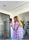 PEMBE ÇITÇITLI ODUNCU GÖMLEK