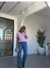 PEMBE GOLD DÜĞMELİ KISA KOL TRİKO HIRKA