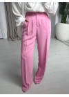 PEMBE GOLD DÜĞMELİ PİLELİ PANTOLON