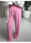 PEMBE GOLD DÜĞMELİ PİLELİ PANTOLON