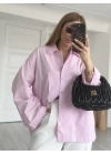 Pembe Oversize Gömlek